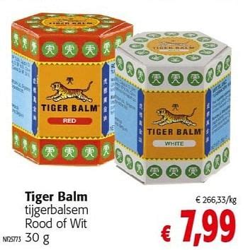 rode tijger prada|tijgerbalsem wit of rood.